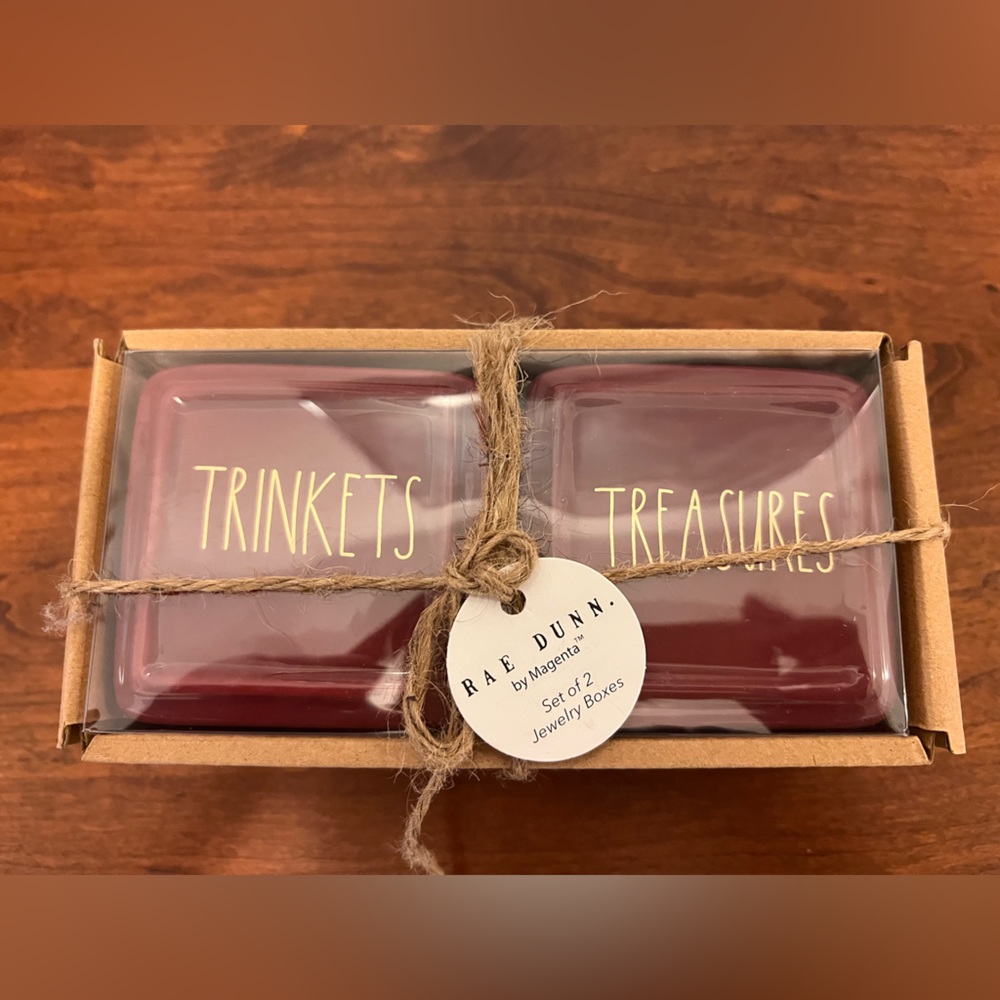 Rae Dunn set of jewelry boxes